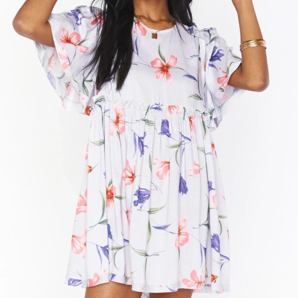 NWT Show Me Your MuMu Brooks Baby Doll Mini Dress Lila Lolita Breeze size XS